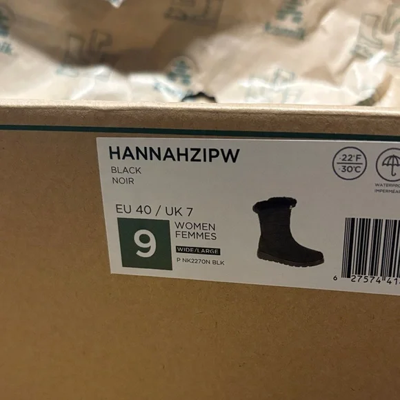 Kamik Women's Black Quilted Winter Boots Size 9W - Picture 5 of 9